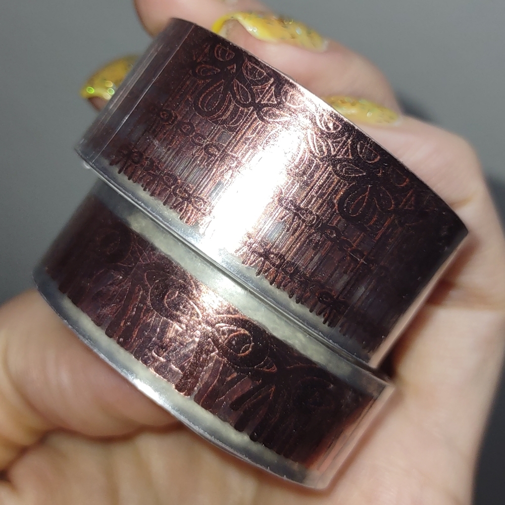 Scarlett Lime Planner Society Washi Tape - Rose Gold Foil Bows